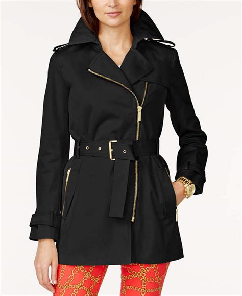 belted zip wool coat michael kors|Michael Kors coat.